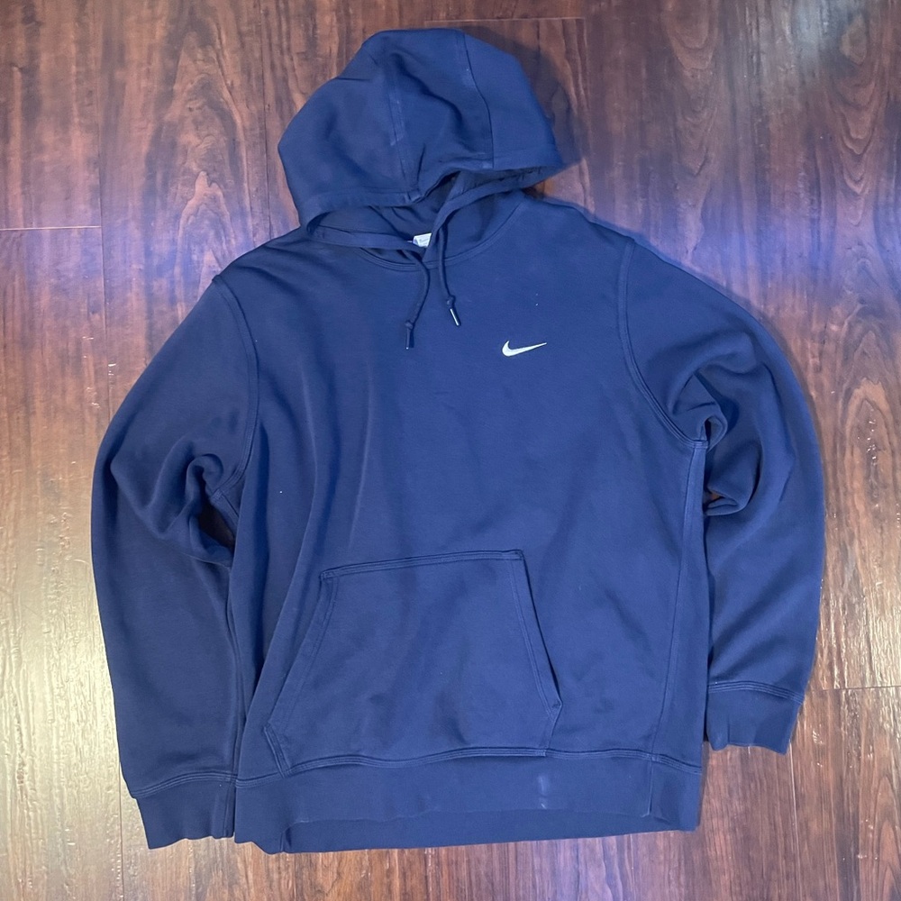 Nike Men's Navy Blue hoodie (XL)